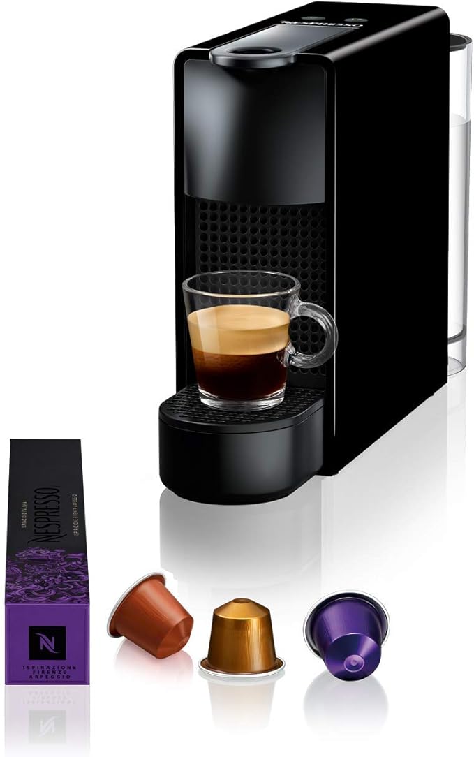 Nespresso Mini Coffee Machine Piano Black UAE Version - Scratches, No Capsules