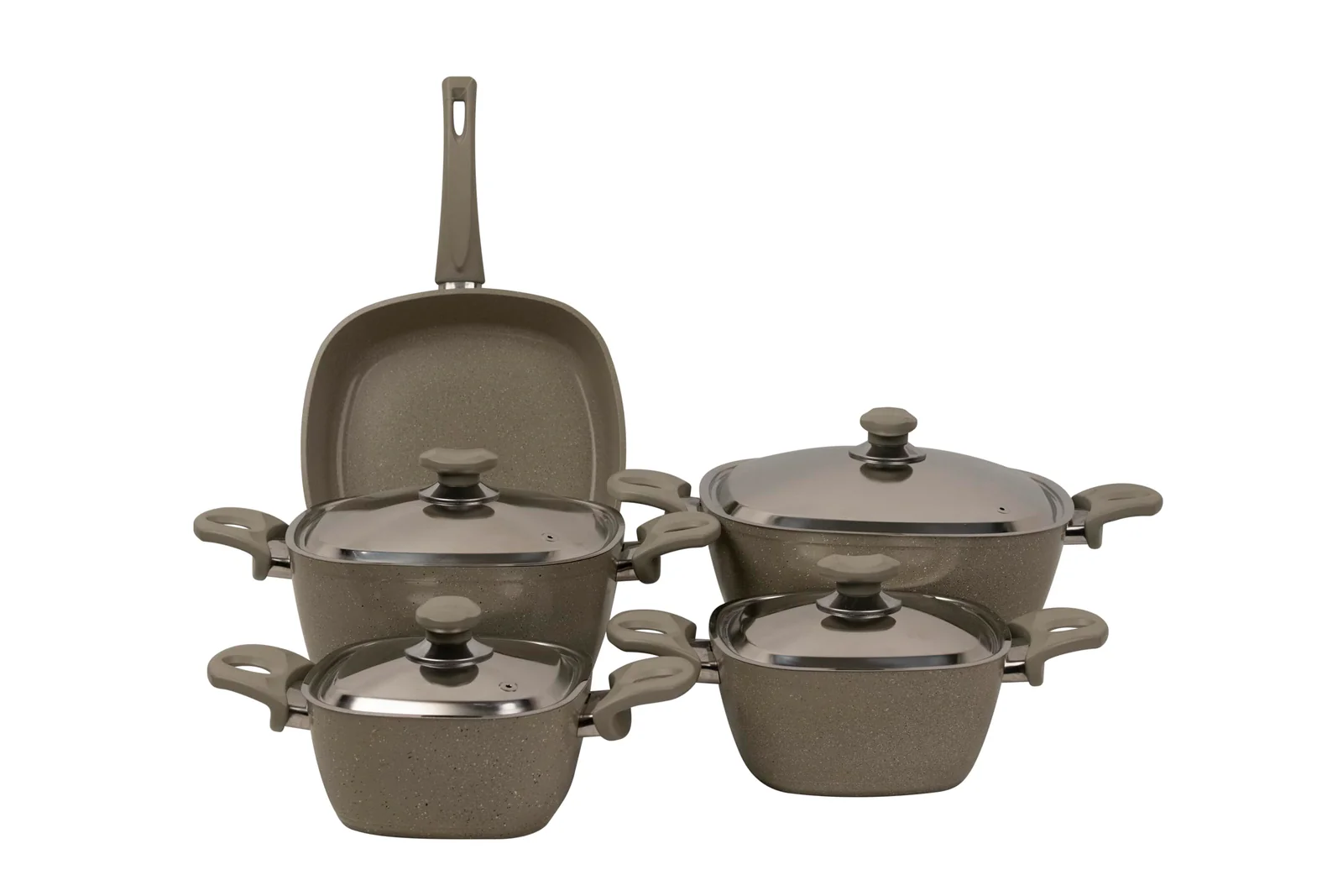 Top Chef Granite Cookware Set 9 Pieces Square Design
