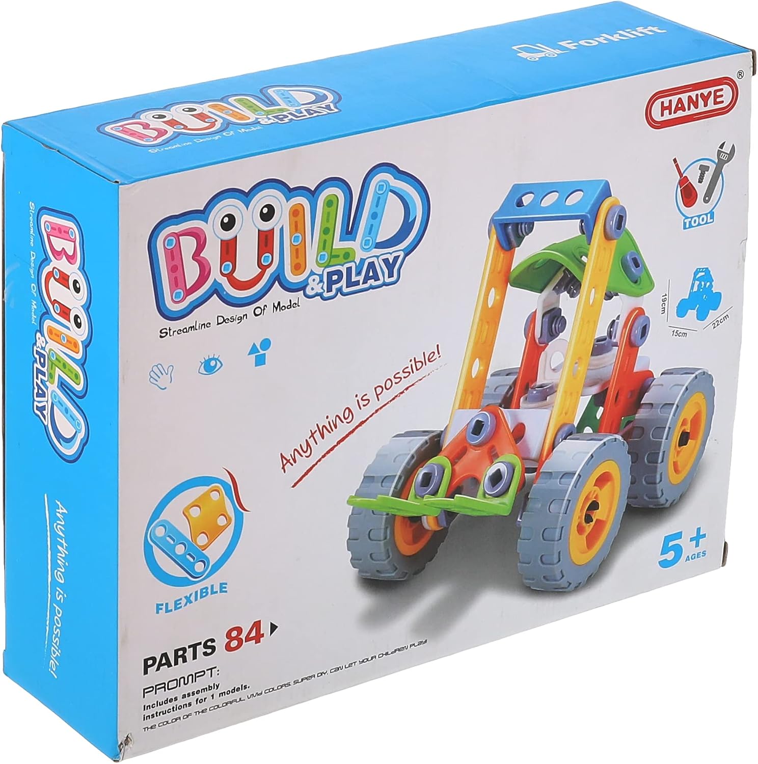 HANYE Mecano Crane Construction Set – 84 Pieces