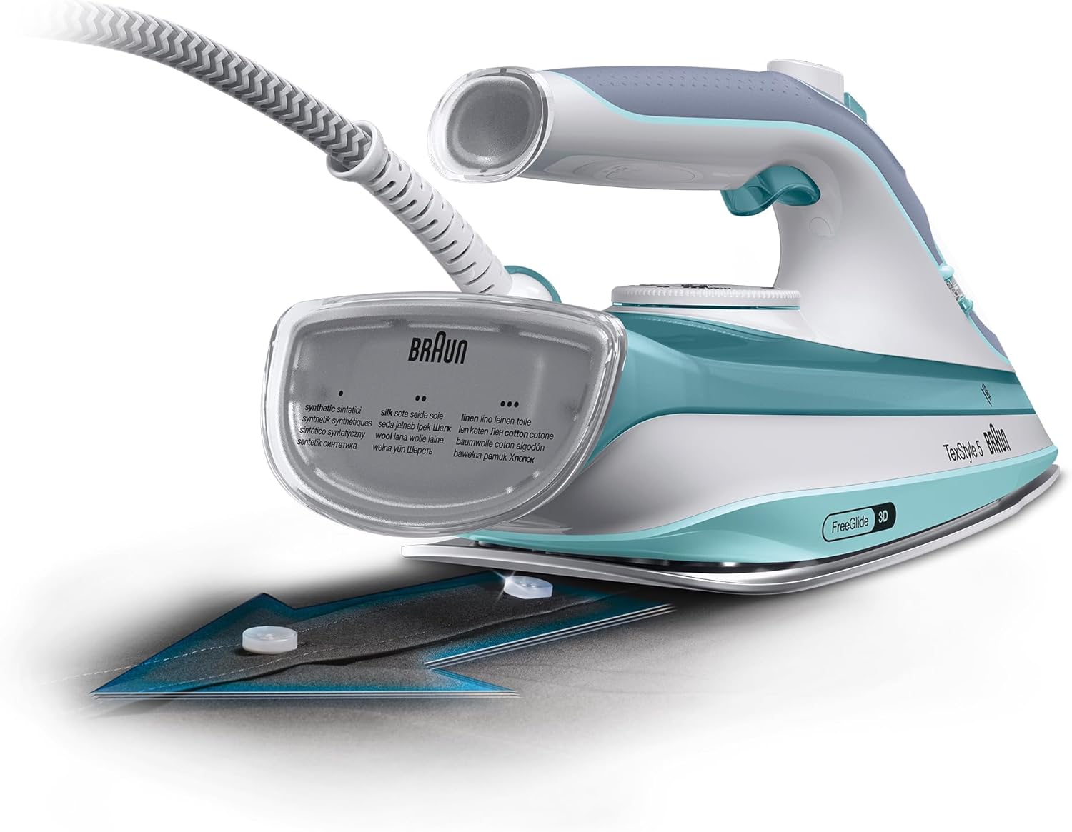 Braun SI 5017 Steam Iron 2700W Ceramic Soleplate 300ml Green