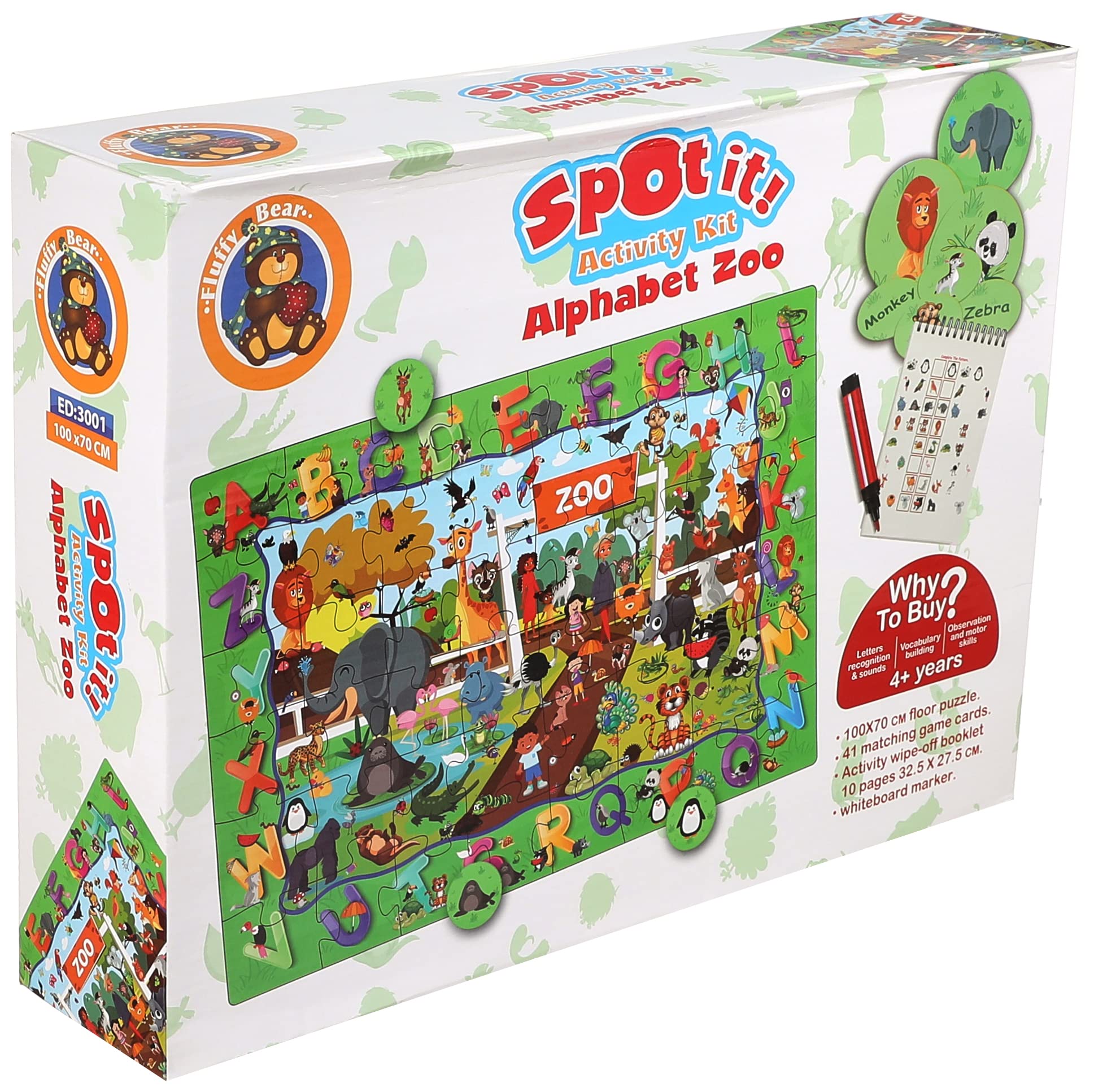 Fluffy Bear ED-3001 Alphabet Activity Learning Puzzle Educational Kids Game