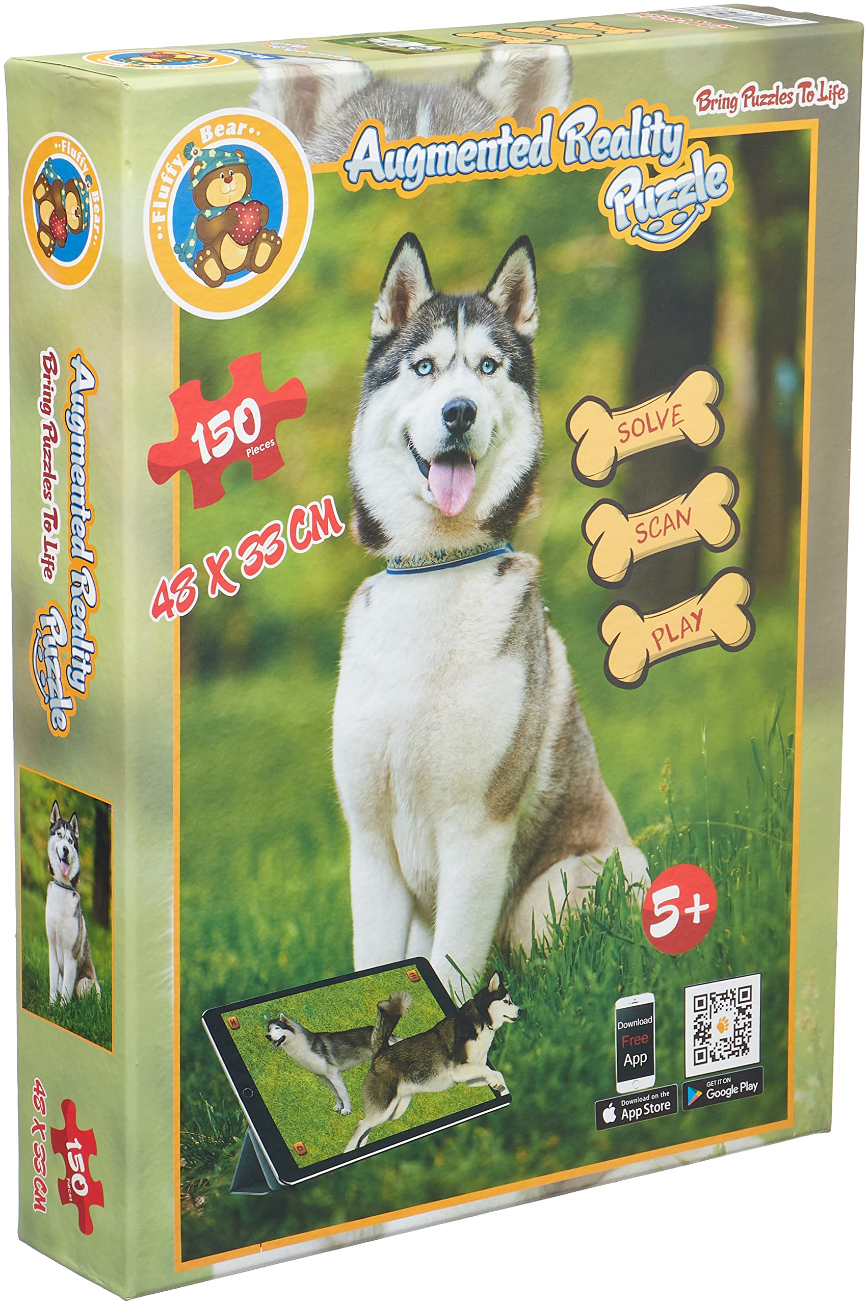 Fluffy Bear Husky Puzzle 150 Pieces Educational Jigsaw Game for Kids