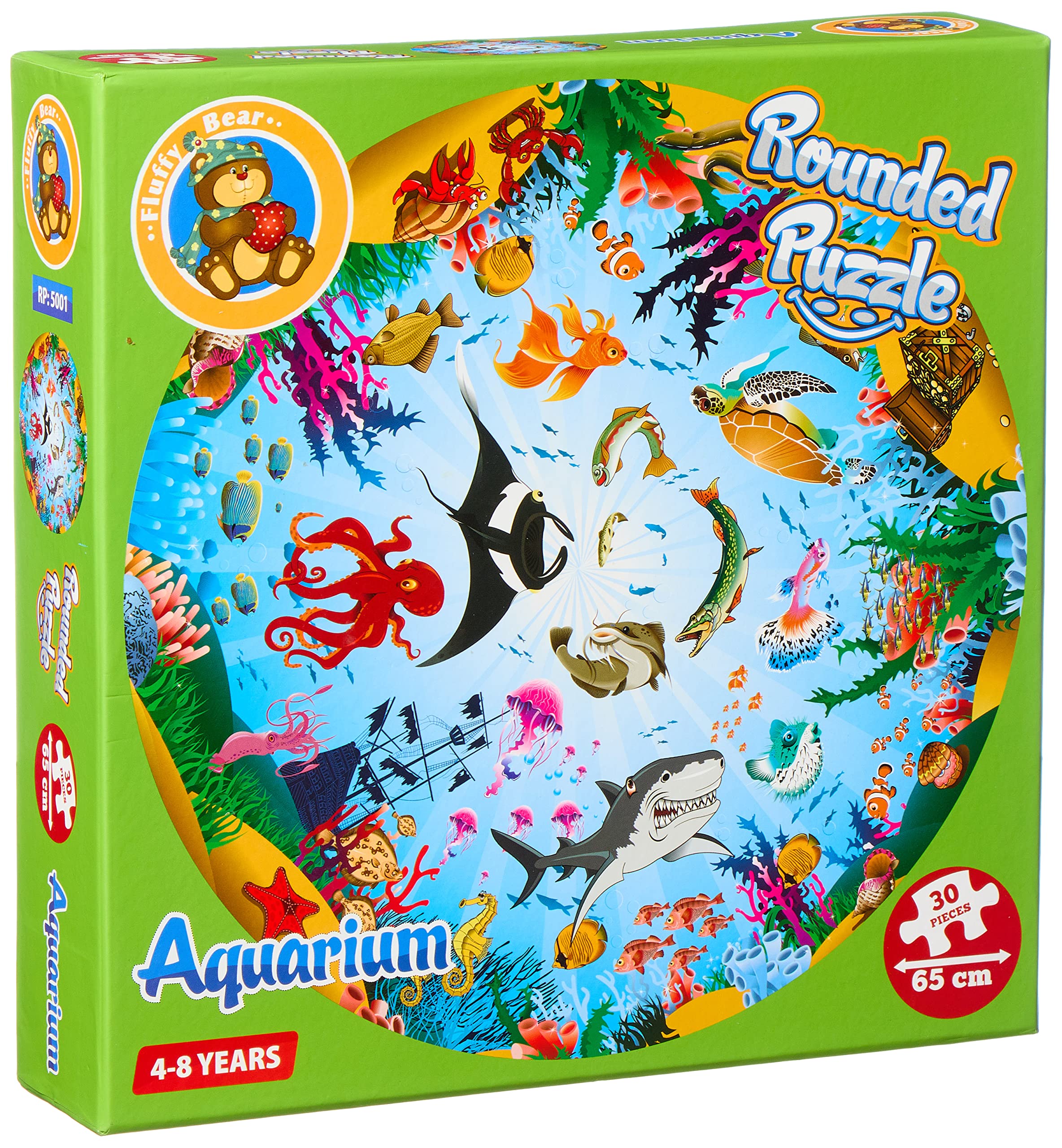 Fluffy Bear Round Aquarium Fish Bowl Puzzle Educational Kids Game