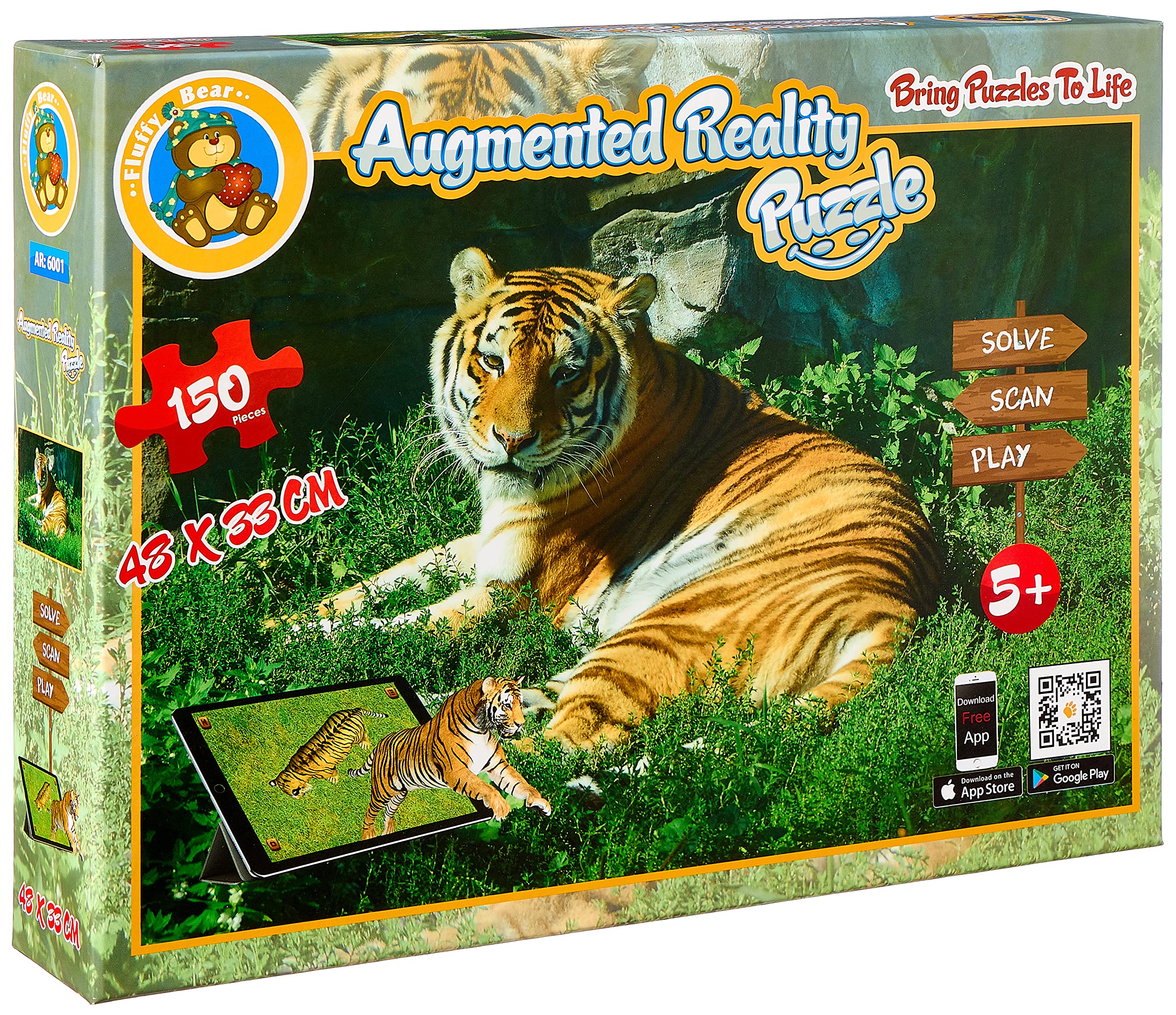 Fluffy Bear Tiger Puzzle Kids Educational Toy for Early Learning