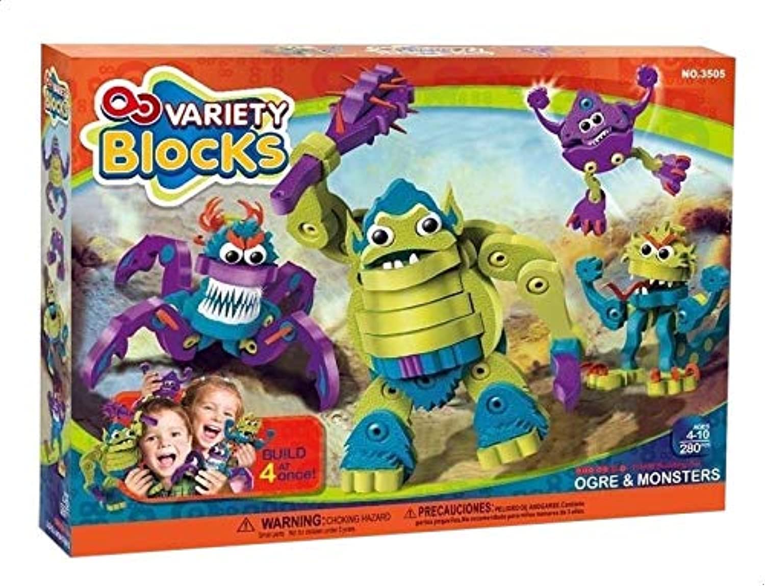 Chengbao Monster Building Blocks 280 Pieces Creative Construction Toy for Kids