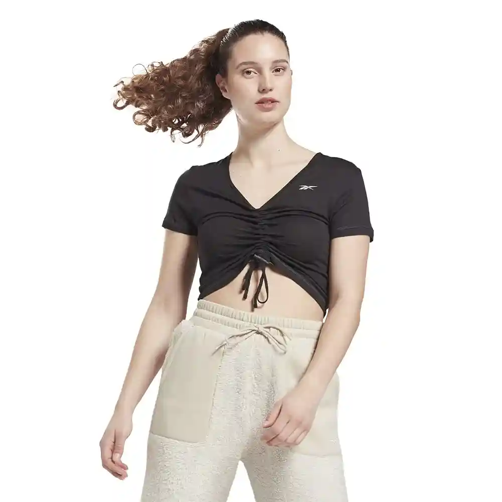 Reebok Women Sport Top Soft Breathable Fabric Black