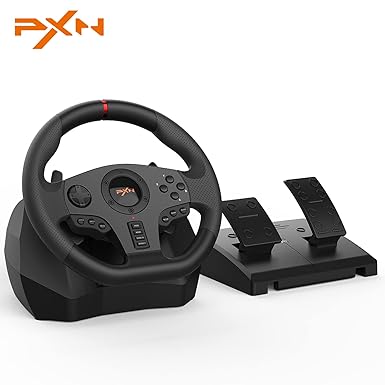 PXN Gaming Steering Wheel with Pedals and Dual Vibration Damaged Box