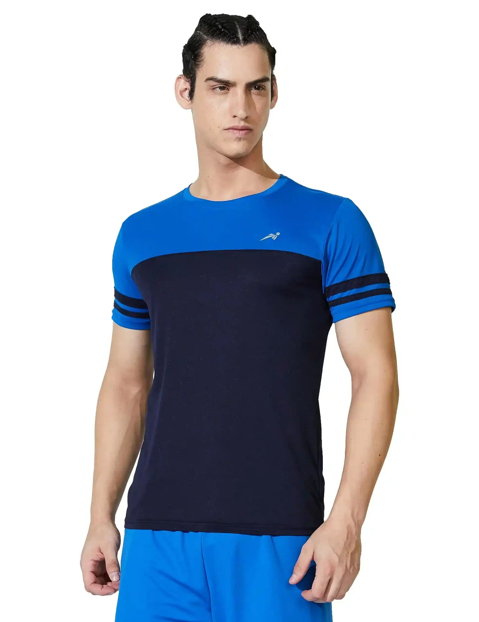 Symbol Men Active Sports T-Shirt Multi Color Gym Training Tee
