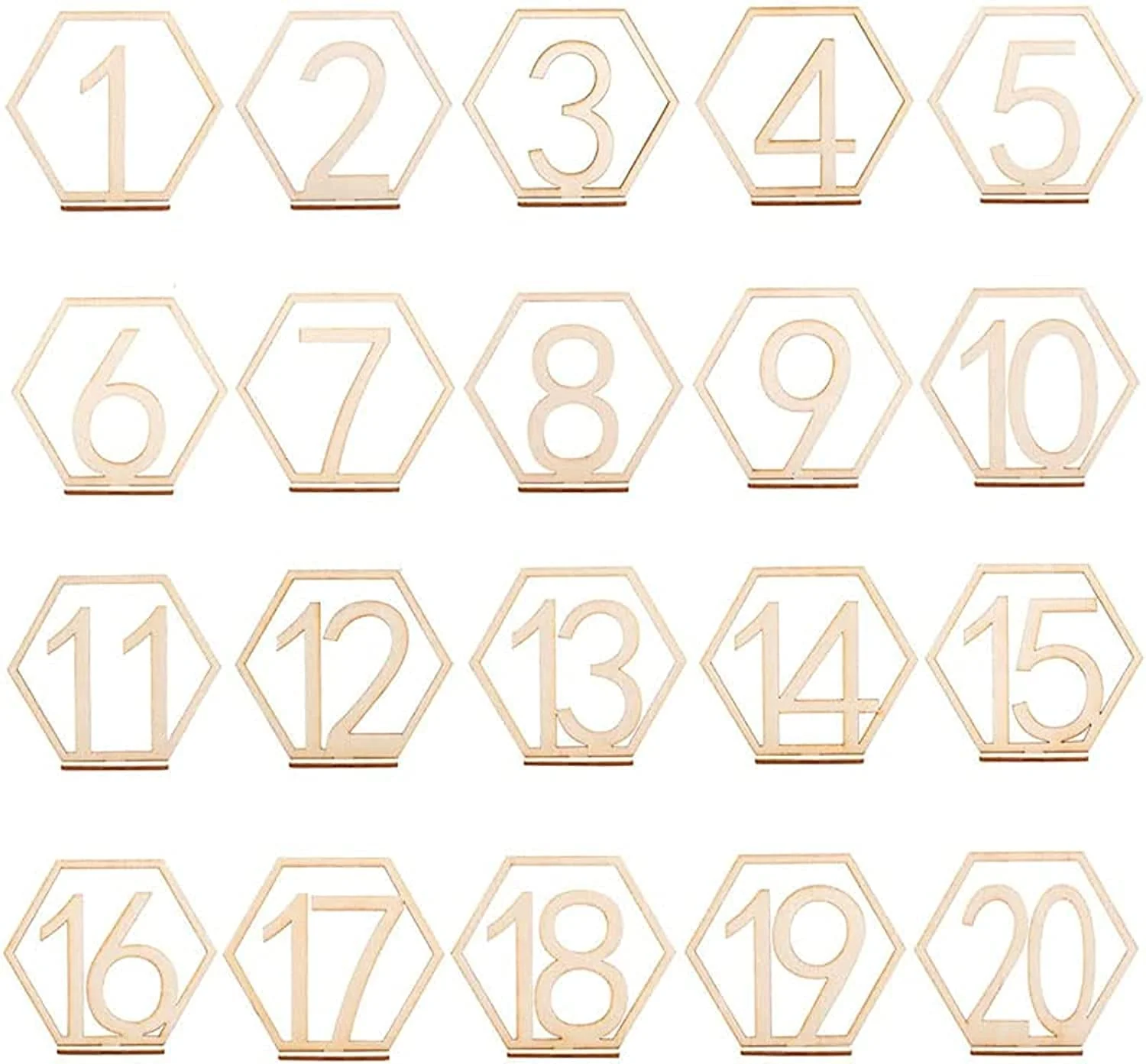 BPA Wooden Table Numbers 1–20