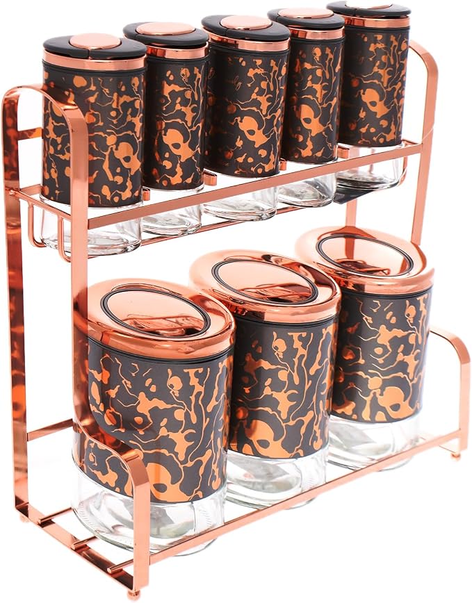 Oxford Oval Stainless Steel Spice Dispensers 9 Pieces