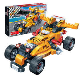 BanBao 8609 Turbo Power Pull-Back Race Car Building Set (132 Pieces)