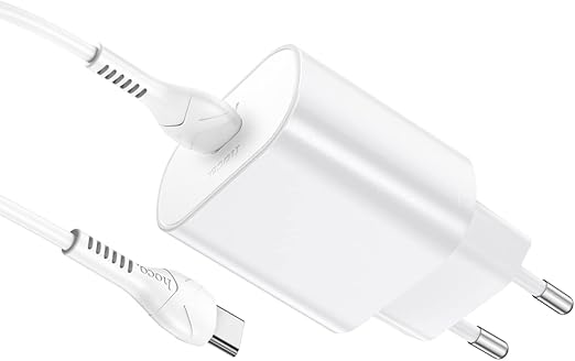 HOCO 25W Fast Wall Charger with Type-C to Type-C Cable