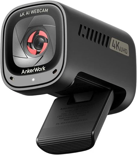 AnkerWork  4K Webcam with AI Auto Focus and Noise Cancelling Mic
