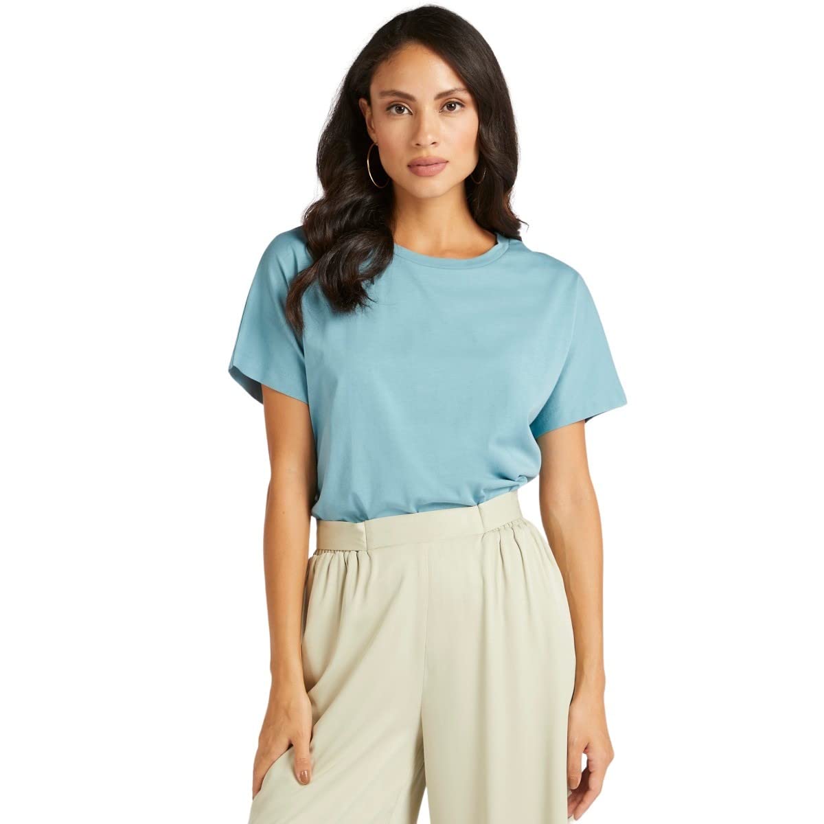 Splash Basic Women T-Shirt Casual Everyday Essential