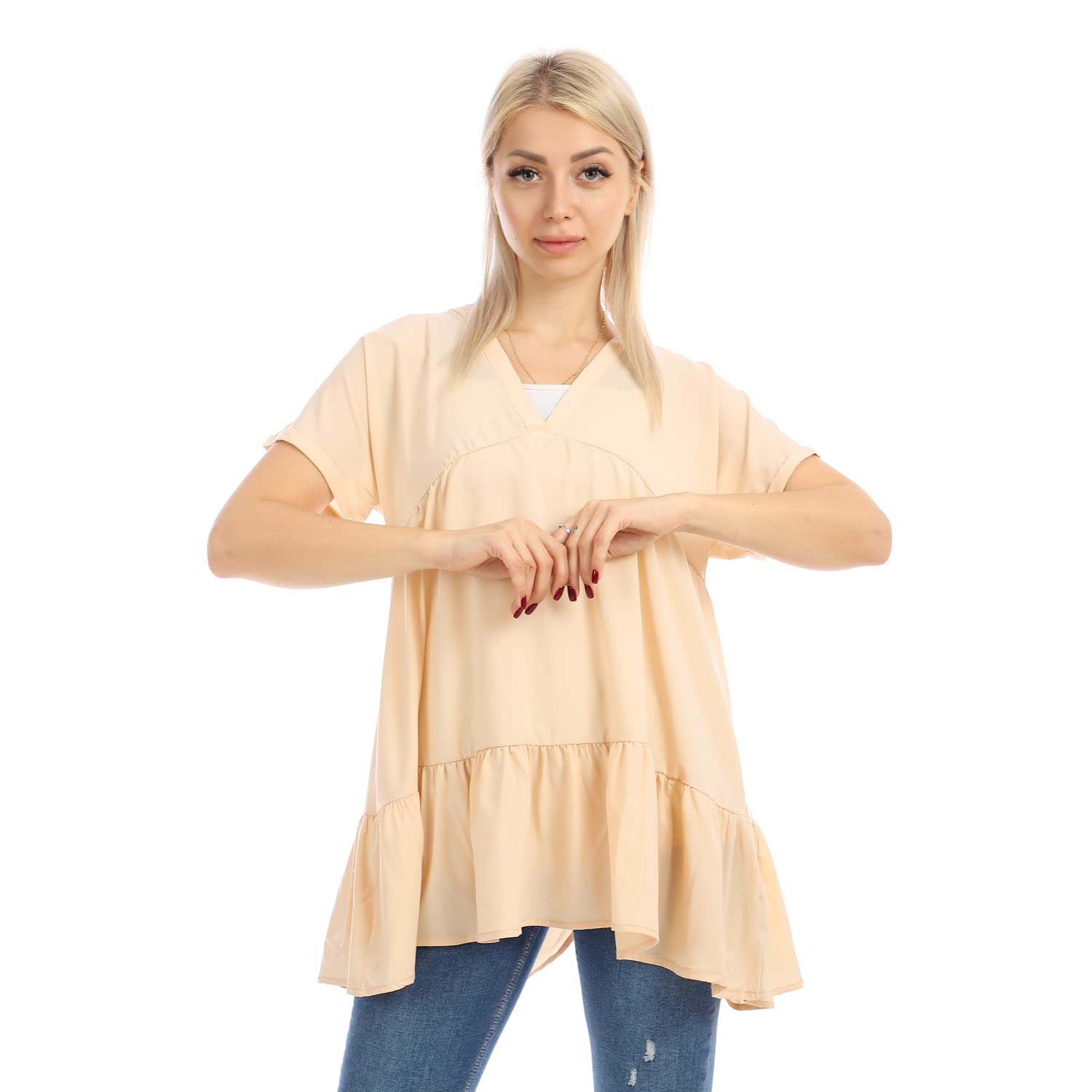 Jamila Women V Neck Blouse – Stylish & Comfortable Everyday Wear