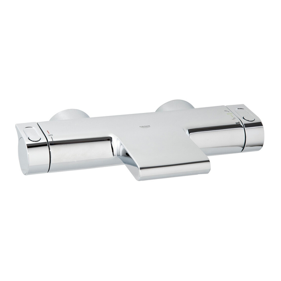 GROHE Grohtherm Thermostatic Wall-Mounted Bathtub Mixer – Silver Finish