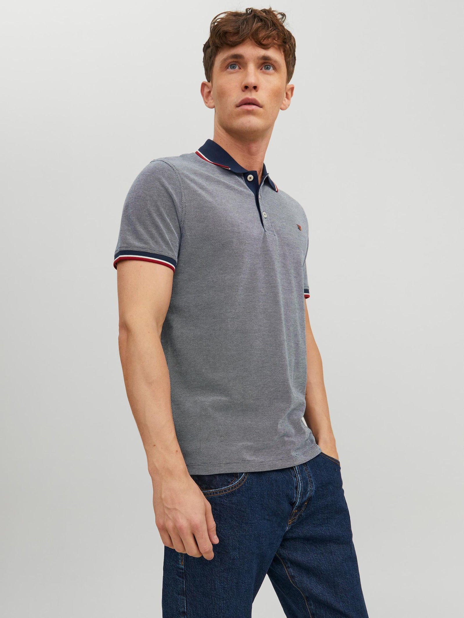 JACK & JONES Men's Short Sleeve Polo T-Shirt