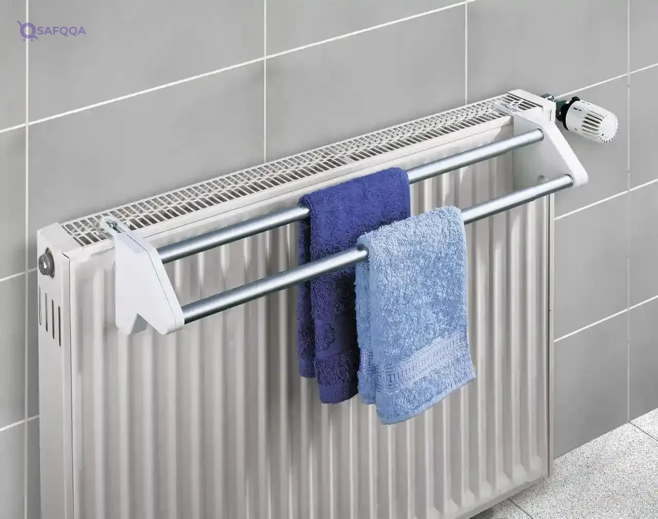 WENKO Double Clothes Drying Rack Aluminum White 11557