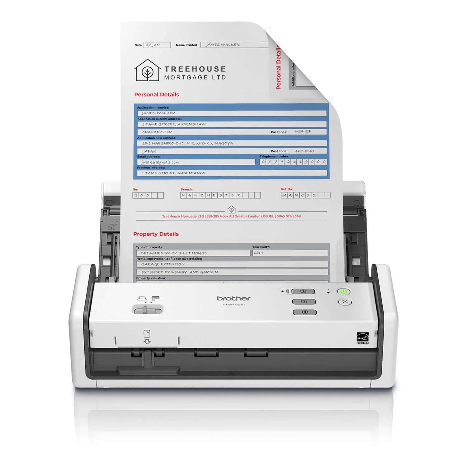BROTHER ADS Compact Desktop Scanner – Up to 30ppm Scan Speed with Single-Pass Duplex Scanning