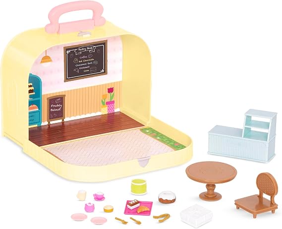 Li'l Woodzeez Bakery Shop Playset in Travel Case