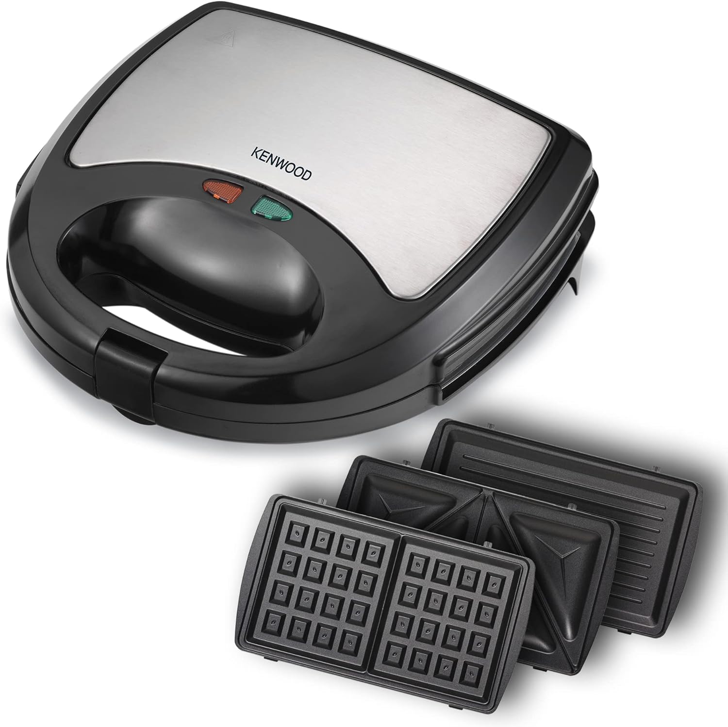 Kenwood 3-in-1 Sandwich Maker Grill Waffle & Toastie Maker Black