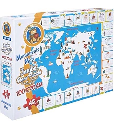 Fluffy Bear Monuments Map Puzzle