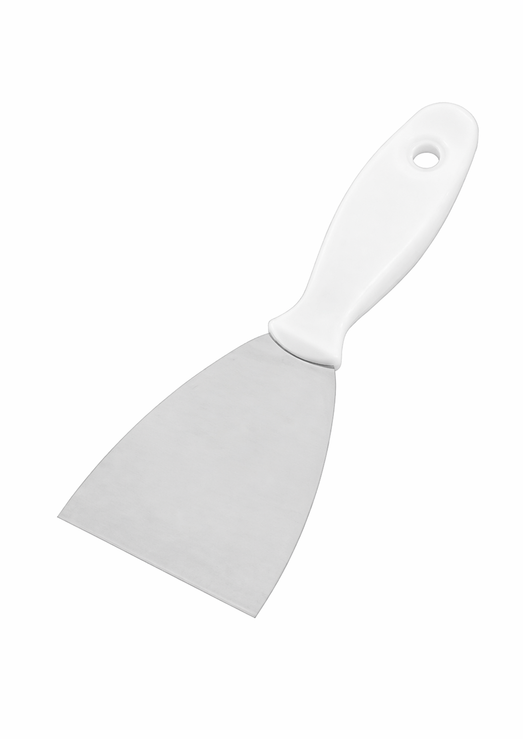 Maya Stainless Steel Spatula 80mm – Stiff Blade with PP Handle – Heavy Duty Scraper Tool