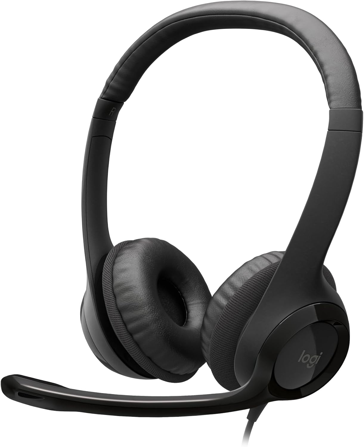 Logitech H390 Wired USB Headset with Noise Cancelling Microphone Black