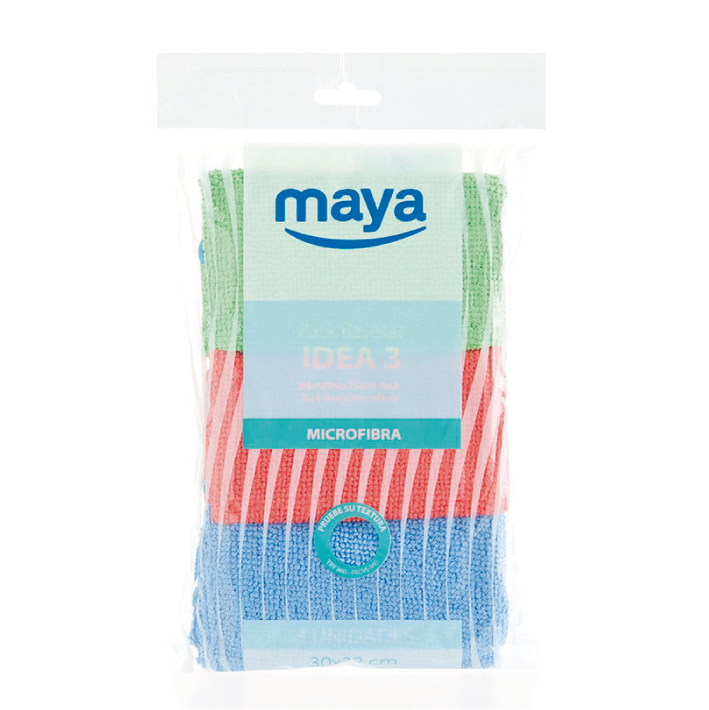 Maya IDEA 3 Premium Microfiber Cloth Set – 3 PCS Pack, Ultra Absorbent Streak-Free Cleaning Towels