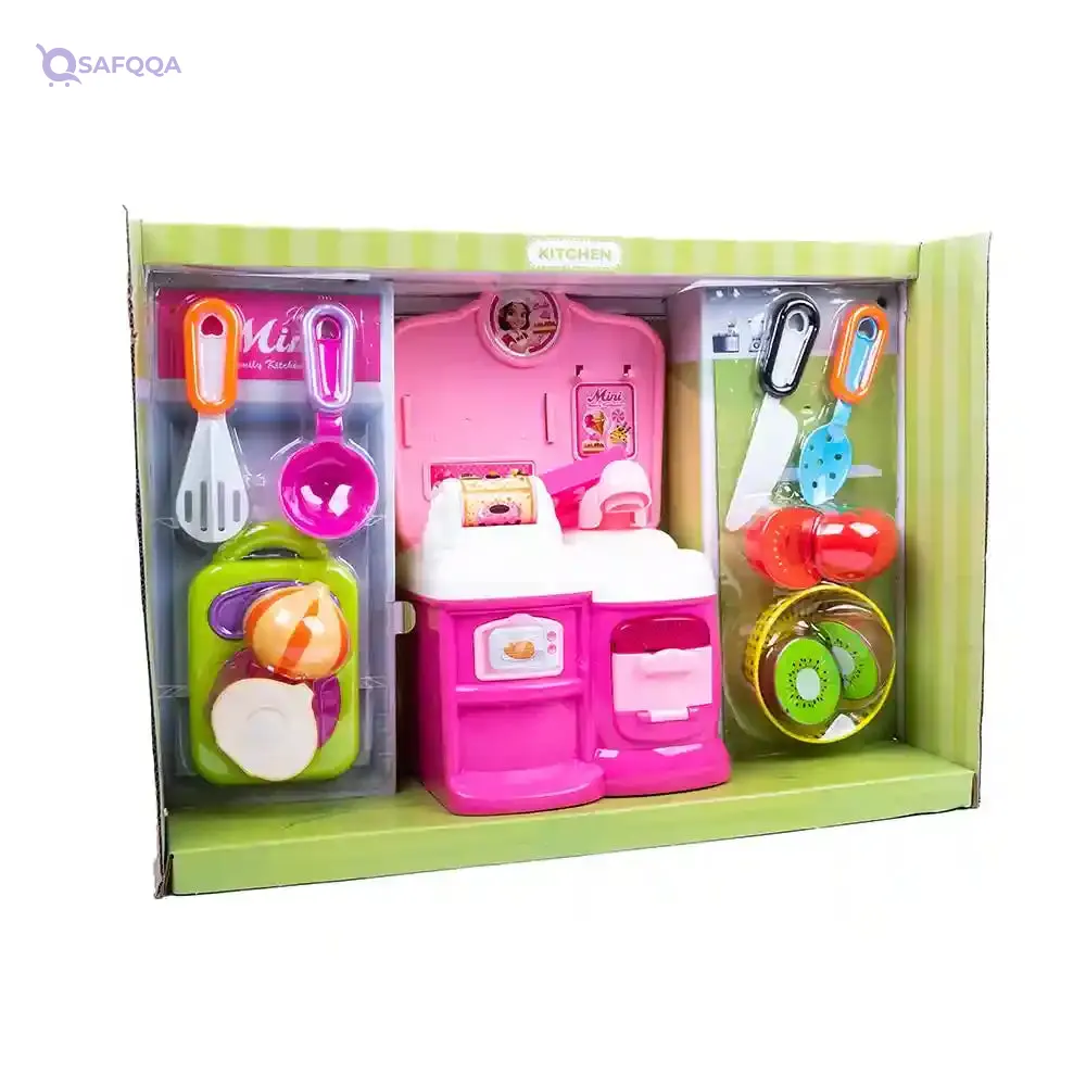 Generic Kids Kitchen Playset – 13-Piece Multicolor Plastic Cooking Toy Set