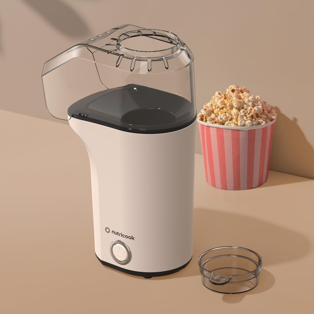 Nutricook NC-PM150BG Hot Air Popcorn Maker 16-Cup Oil-Free Beige