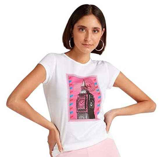 Splash Women T-Shirt Basic Casual Everyday Comfortable Tee