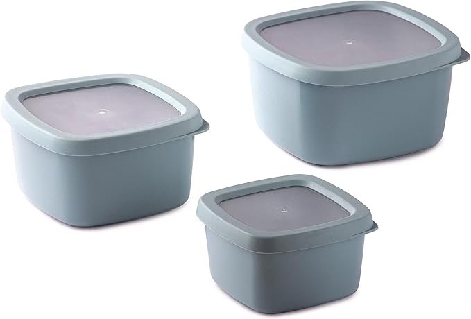 Snips Food Containers Set – 3 Pieces Storage Box for Fresh Food Organization