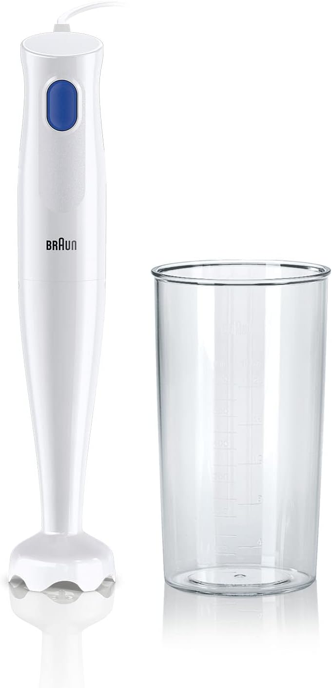 Braun MQ 10.001P Hand Blender 450W 1 Speed Lightweight BPA Free White