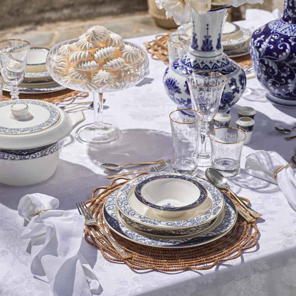 Schafer 60 Piece Dinner Set Navy Blue – Complete Tableware Set