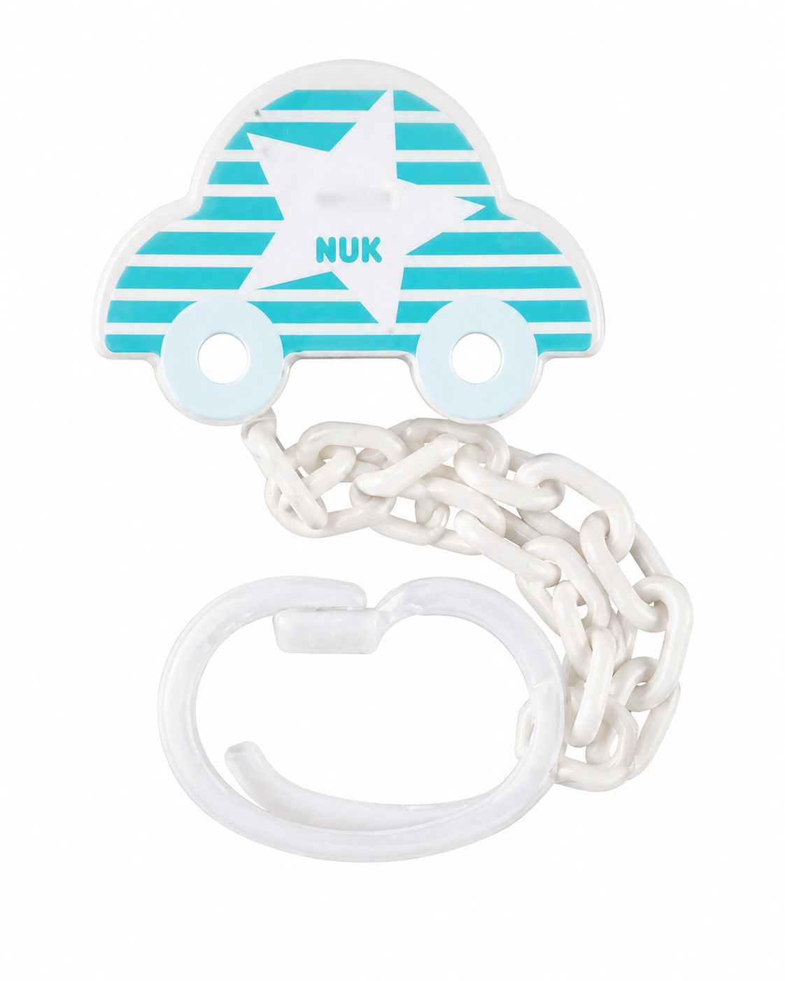 NUK Baby Soother Chain With Clip Pacifier- Holder Secure and Hygienic Accessory