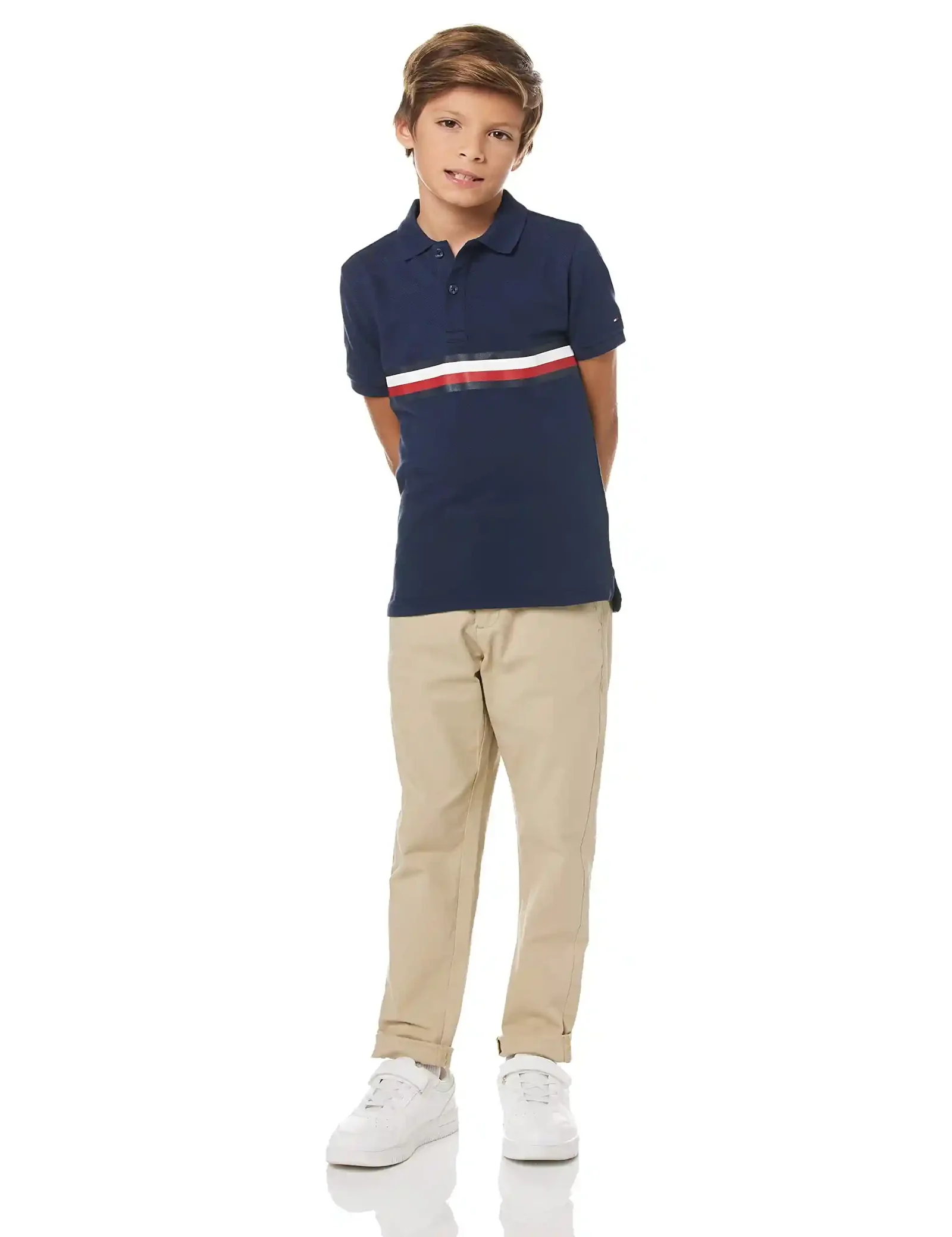 Tommy Hilfiger Boys T-Shirt Comfortable Fit Daily Wear Navy