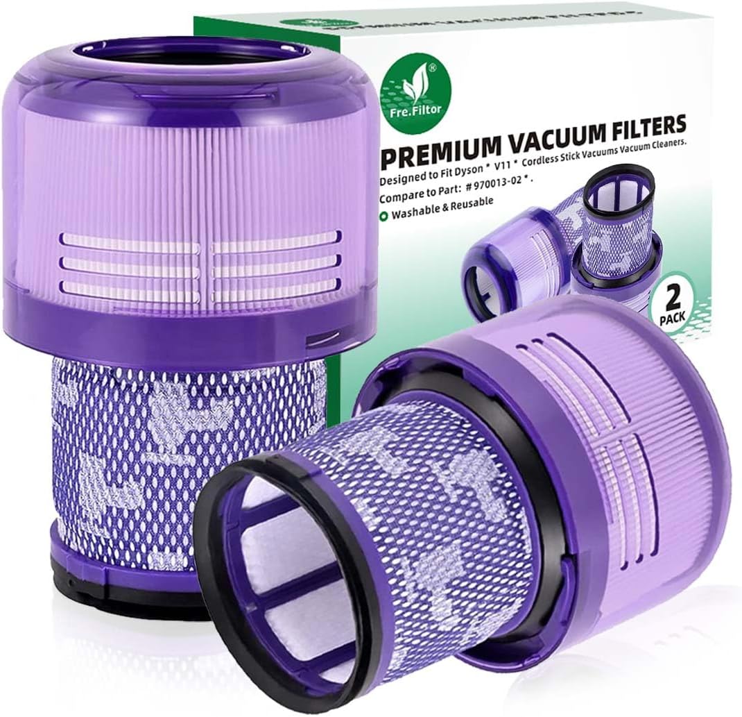 Fre.Filtor Replacement Filter for Dyson V11 V15 2 Pack Purple