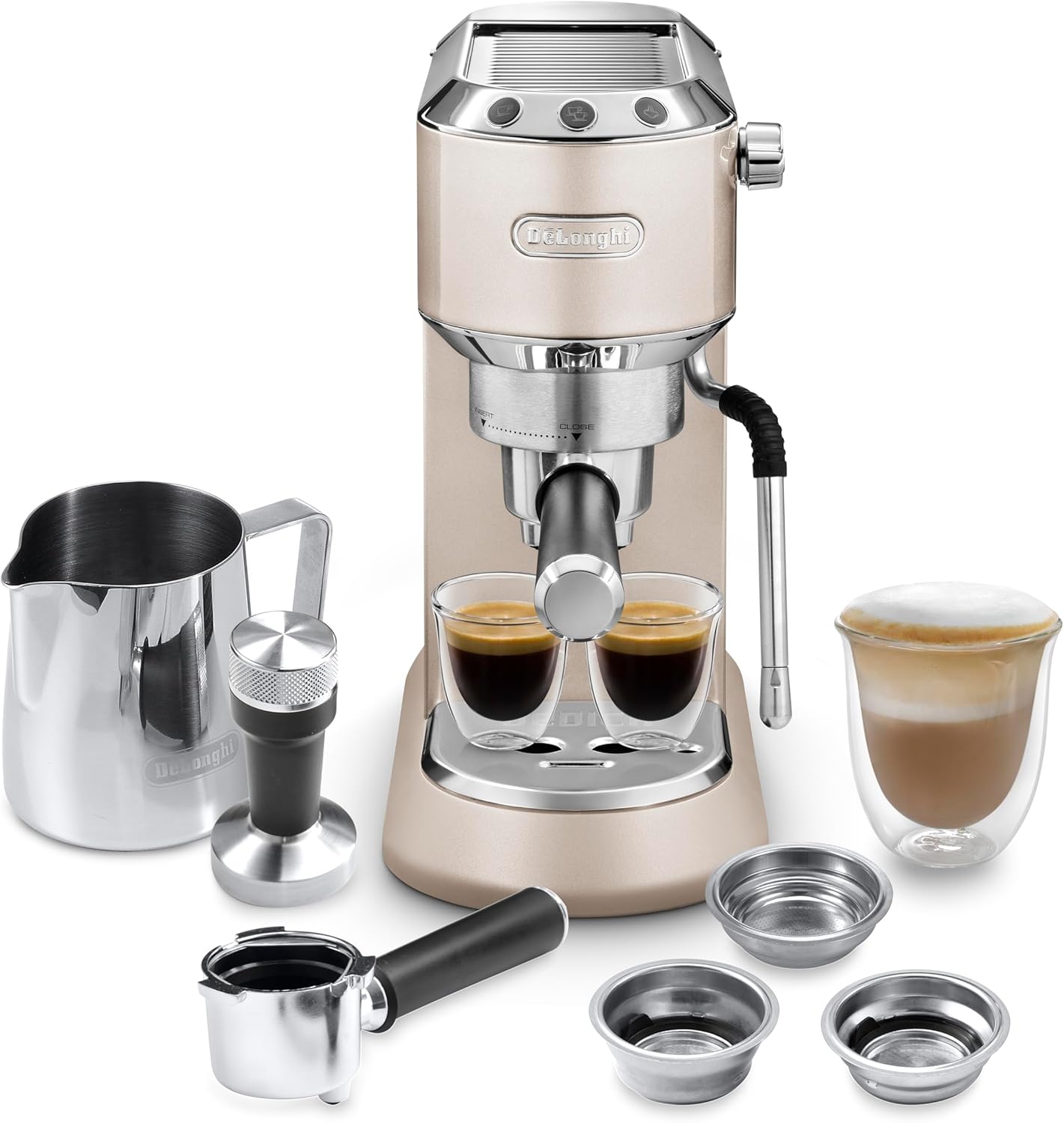 De'Longhi EC885.BG Espresso Machine 15 Bar MyLatteArt Beige Gold