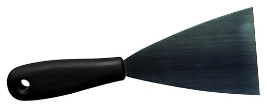 Maya Stainless Steel Spatula 80mm – Stiff Blade with PP Handle – Heavy Duty Scraper Tool
