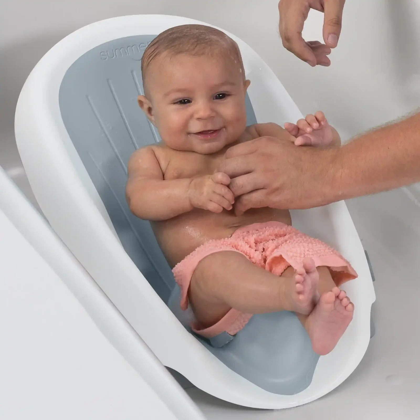 Ingenuity Baby Bather Grey Comfortable Infant Bath Support