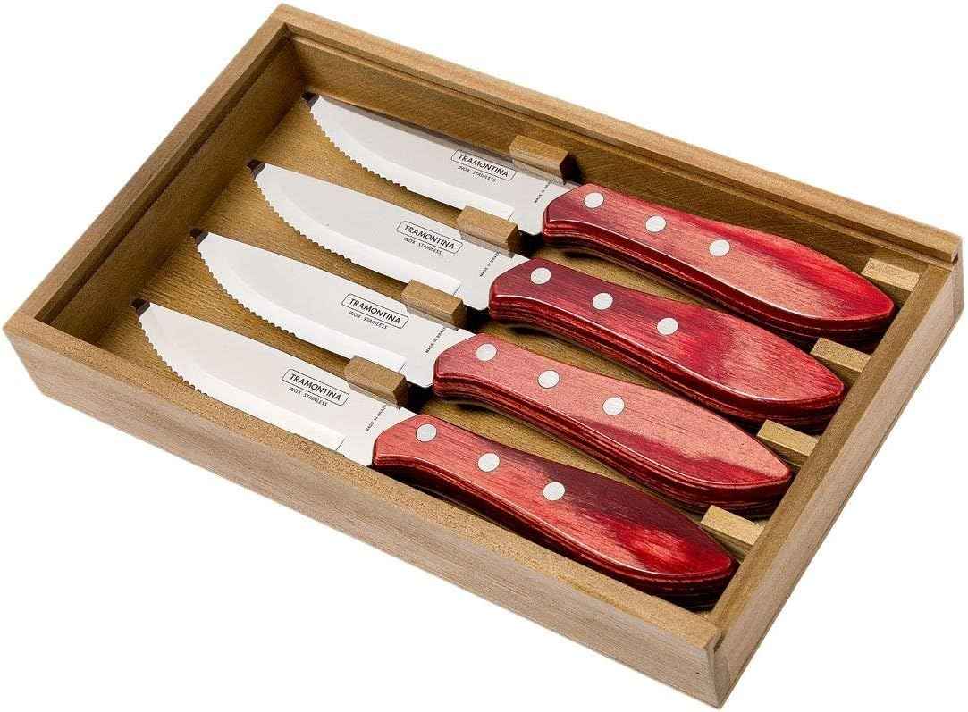 Tramontina Steak Knife Set – Stainless Steel Table Knives (Multi Color)