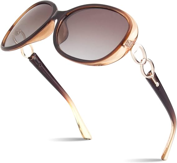 Sunier Polarized Oversized Sunglasses for Women S85 Brown