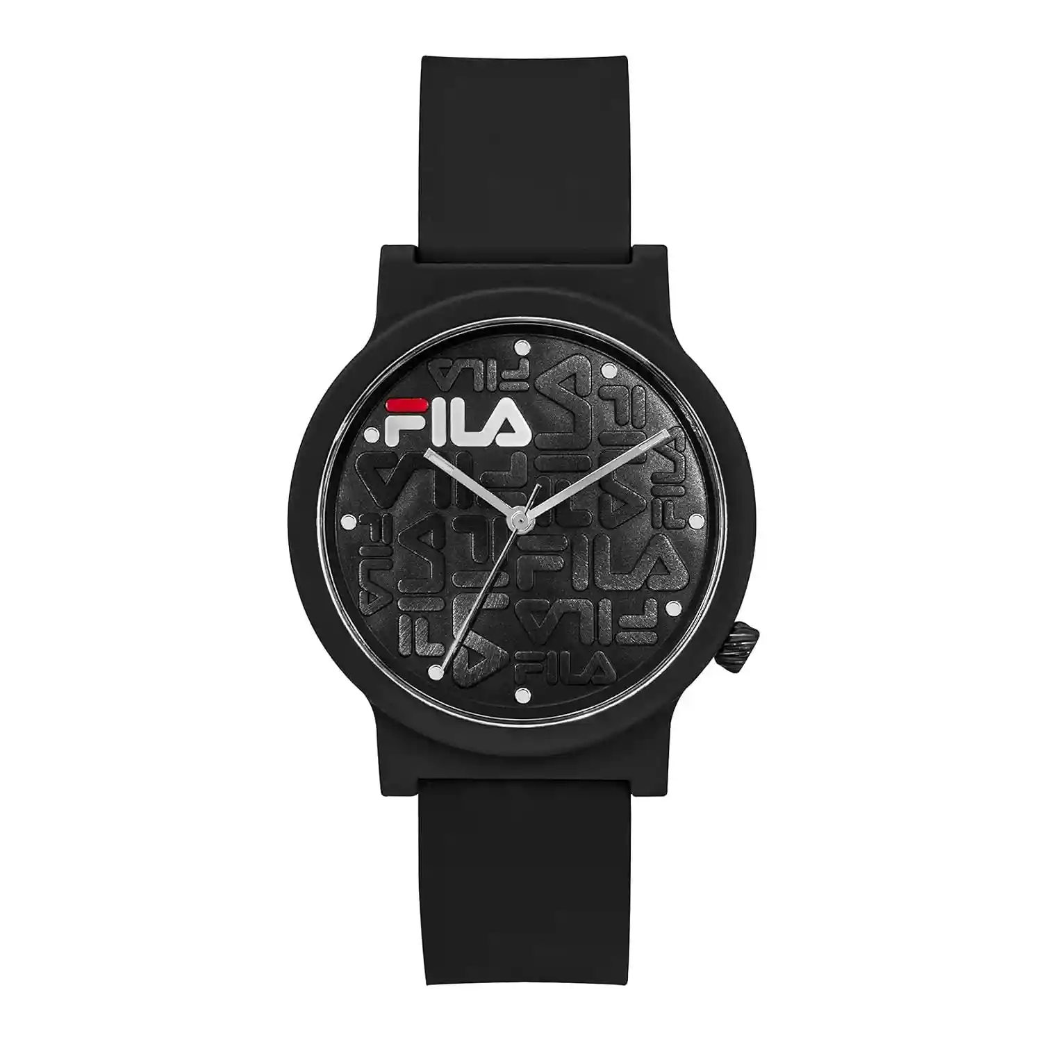Fila Men’s Watch – Japanese Quartz Movement Analog Watch with Black Silicone Strap