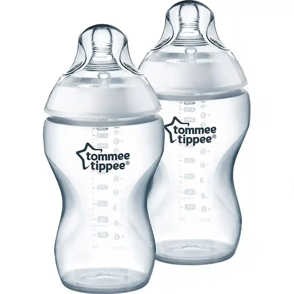 Tommee Tippee Baby Feeding Bottles 340ml, 2 Pieces, Baby Milk Bottles for Newborns