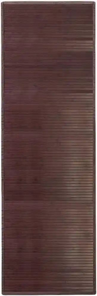 INTERDESIGN Bamboo Runner Mat Non Skid Water Resistant Kitchen Floor Runner Rug Durable Anti Slip Bamboo Style Mat 72 x 24 Inch Mocha Brown Modern Home Decor
