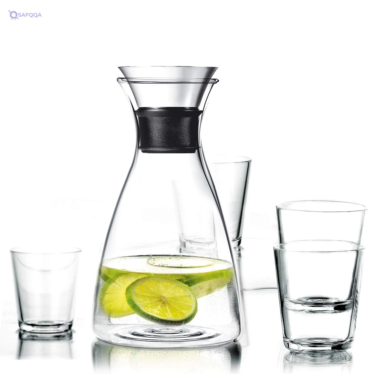 Eva Solo Glass Carafe Set 1L with 4 Tumblers Clear