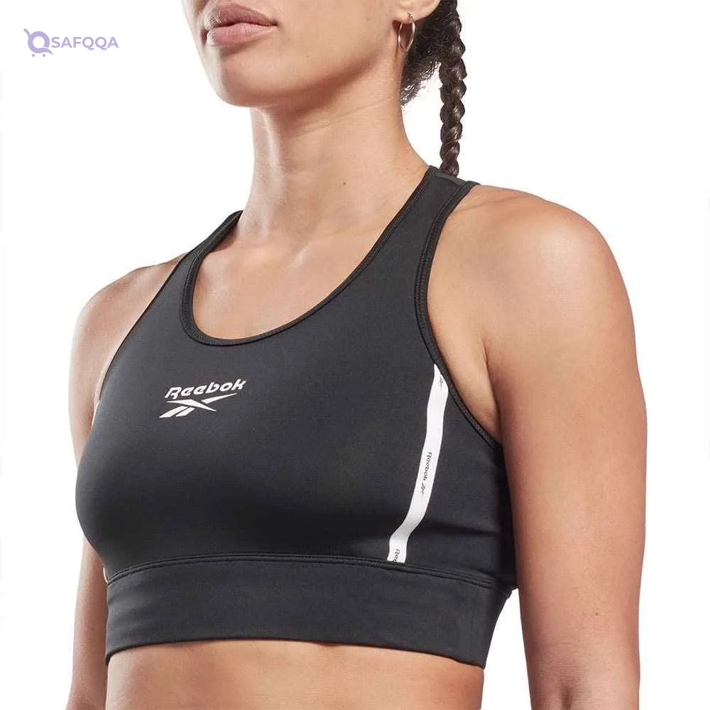Reebok Women Sports Bra Breathable Stretch Comfort Black