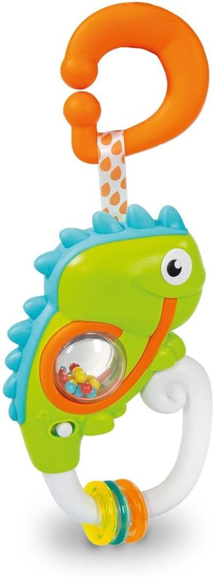 Clementoni Chameleon-Shaped Baby Rattle Toy for Early Development