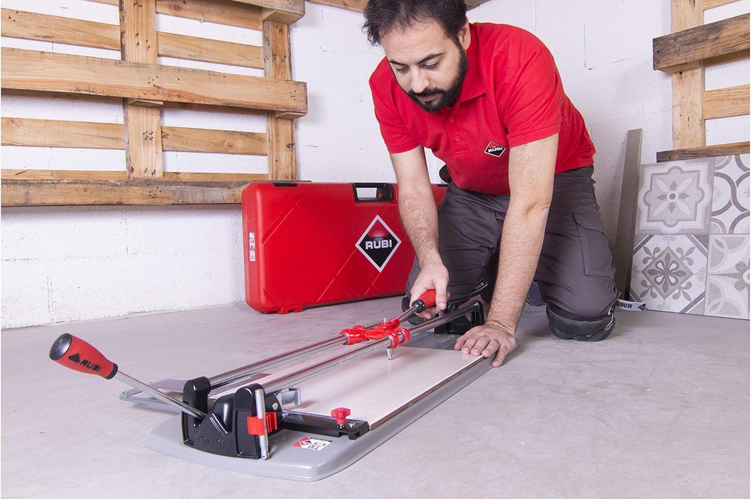 RUBI TS-66 Max Ceramic Tile Cutter – Grey Professional Cutting Tool